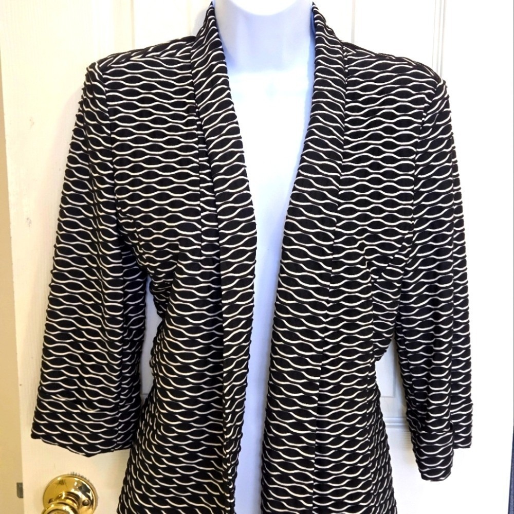 Kasper‎ Jacket Women's Size Small Black/White NWOT